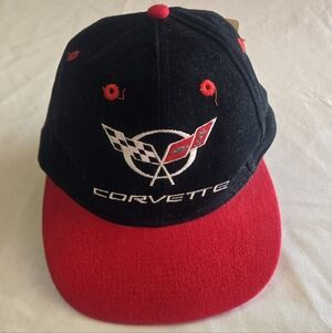 Chevrolet Corvette Promo Cap Black Red Official Licensed Product